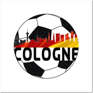 Cologne Germany Euro 2024 football—Black text Posters and Art